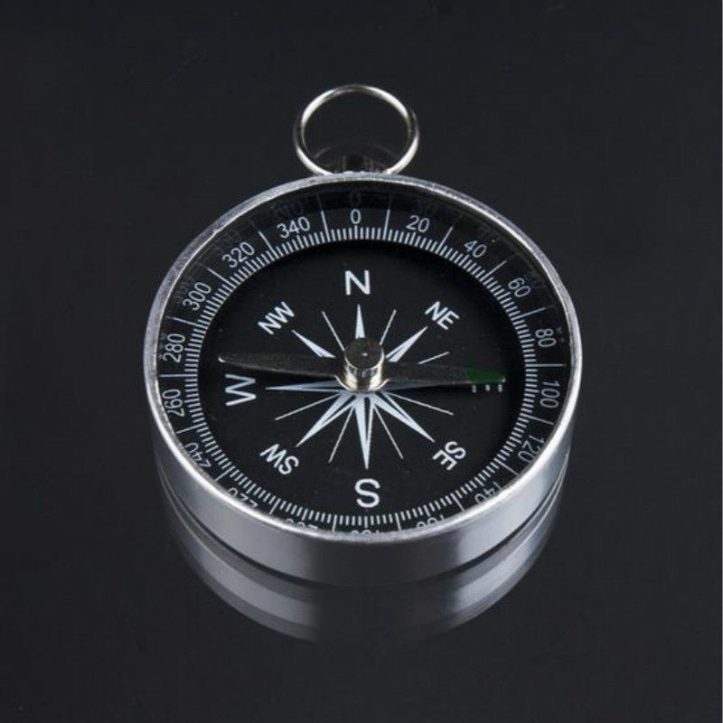 Pocket camping travel mini compass hiking navigation aluminum compass high precision anti-interference compass