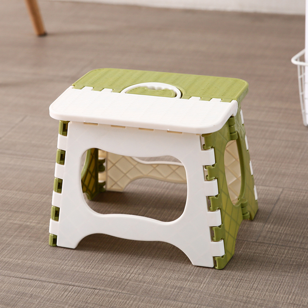 Plastik foldbar trinstol udendørs bærbar klapstol til børn og hjemmebrug lille stol