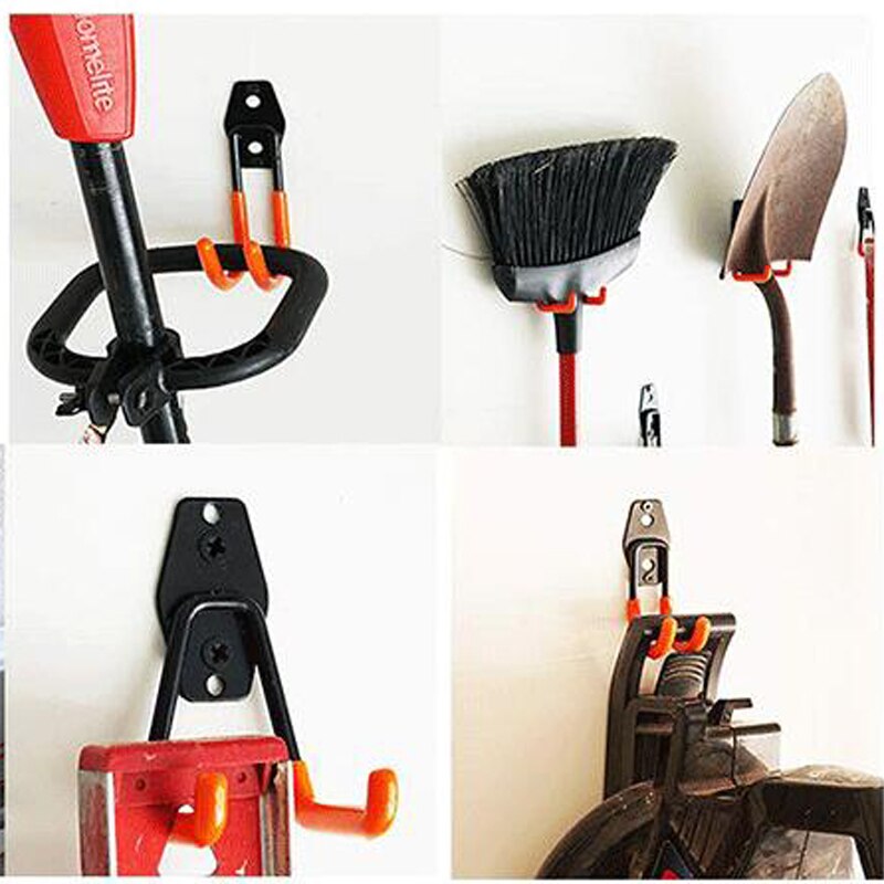 5pcs/set Heavy Duty Wall Garage Storage Hooks Wall Mounting Garden Tools Organizer Bike Storage Hook Wall Hanger Hanging Clip