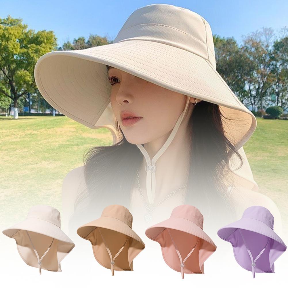 Cappello da sole a tesa larga con patta sul collo per uomo donna regolabile Outdoor 50 + protezione UPF Safari Cap escursionismo pesca cappello estivo