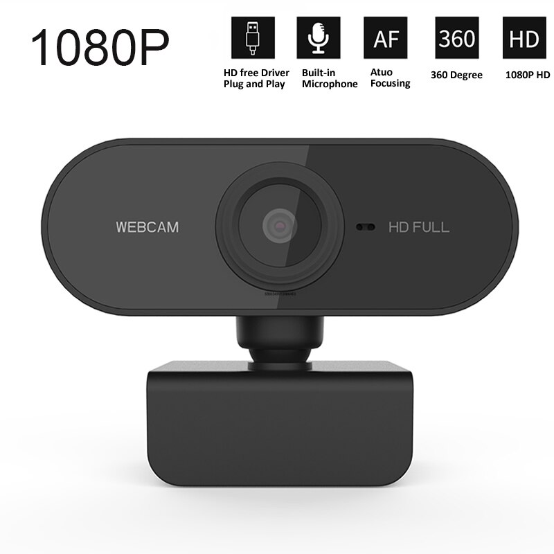 Original Full HD 1080 px webcam, integrated camera with rotating USB socket, for computer, Mac, desktop: Webcam-1080