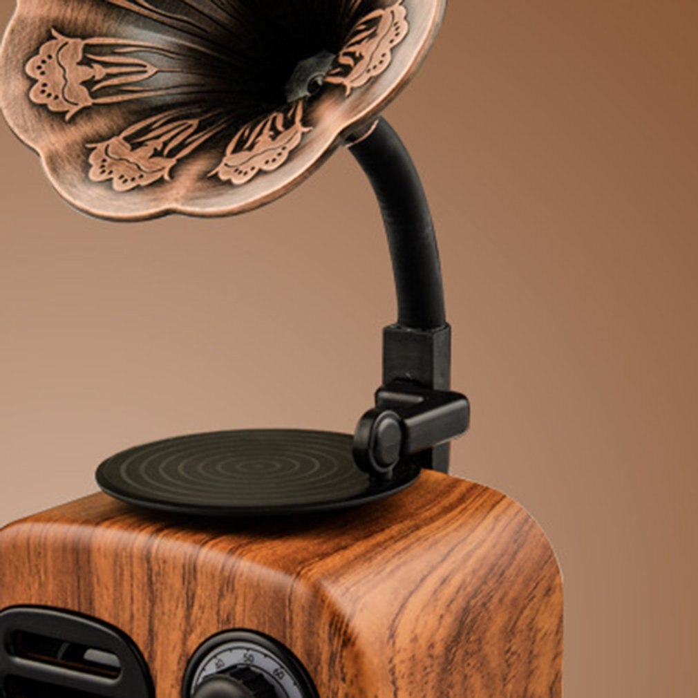 Retro Wood Portable Mini Bluetooth Speaker Wireless Loudspeaker Outdoor Speaker Sound System TF FM Radio Music Subwoofer