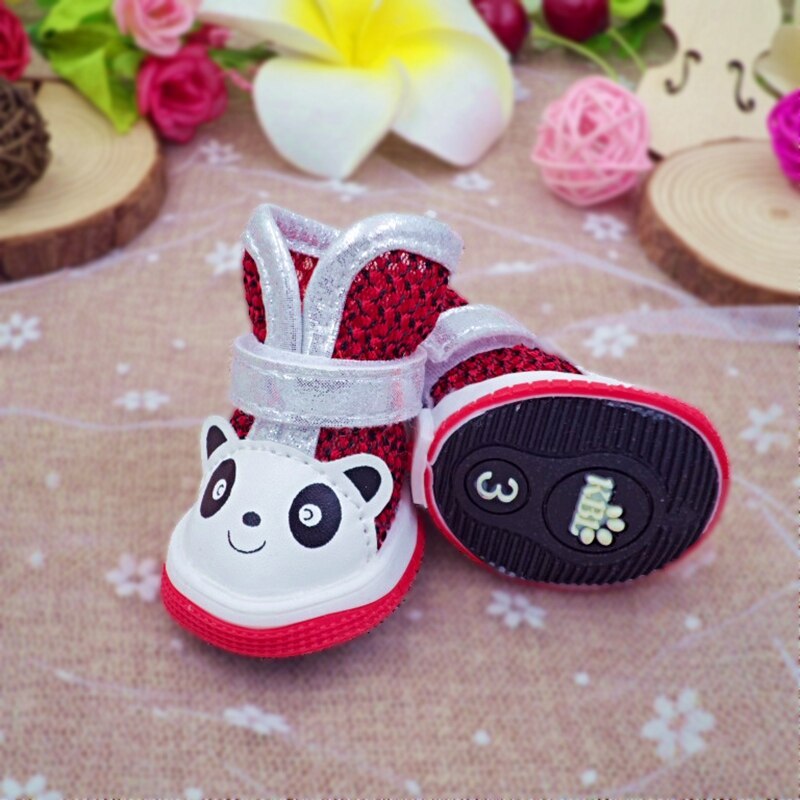 Cute Panda Pet Shoes For Puppies Little Small Dogs Summer Breathable Cat Boots Footwear Accessories For Yorkshire Products