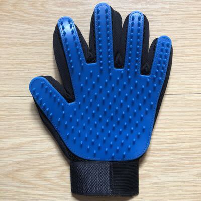 Aapet tpr kjæledyr hund katt stell børstehansker hund katt hår fjerning tilbehør kjæledyr kamhansker kjæledyr hund rengjøringe massasjehansker: B