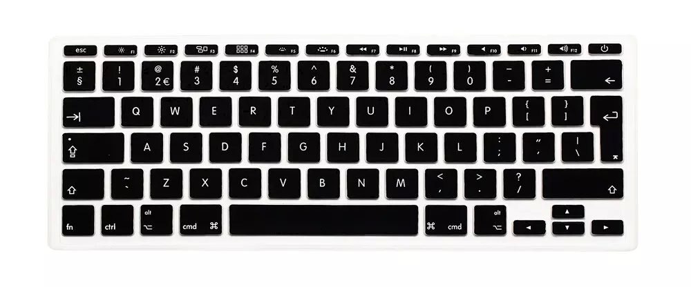 Engelsk tastatur cover beskytter til macbook air 11 &quot; 11.6 tommer engelsk euro tastatur cover silikone skin til mac  a1370 a1465