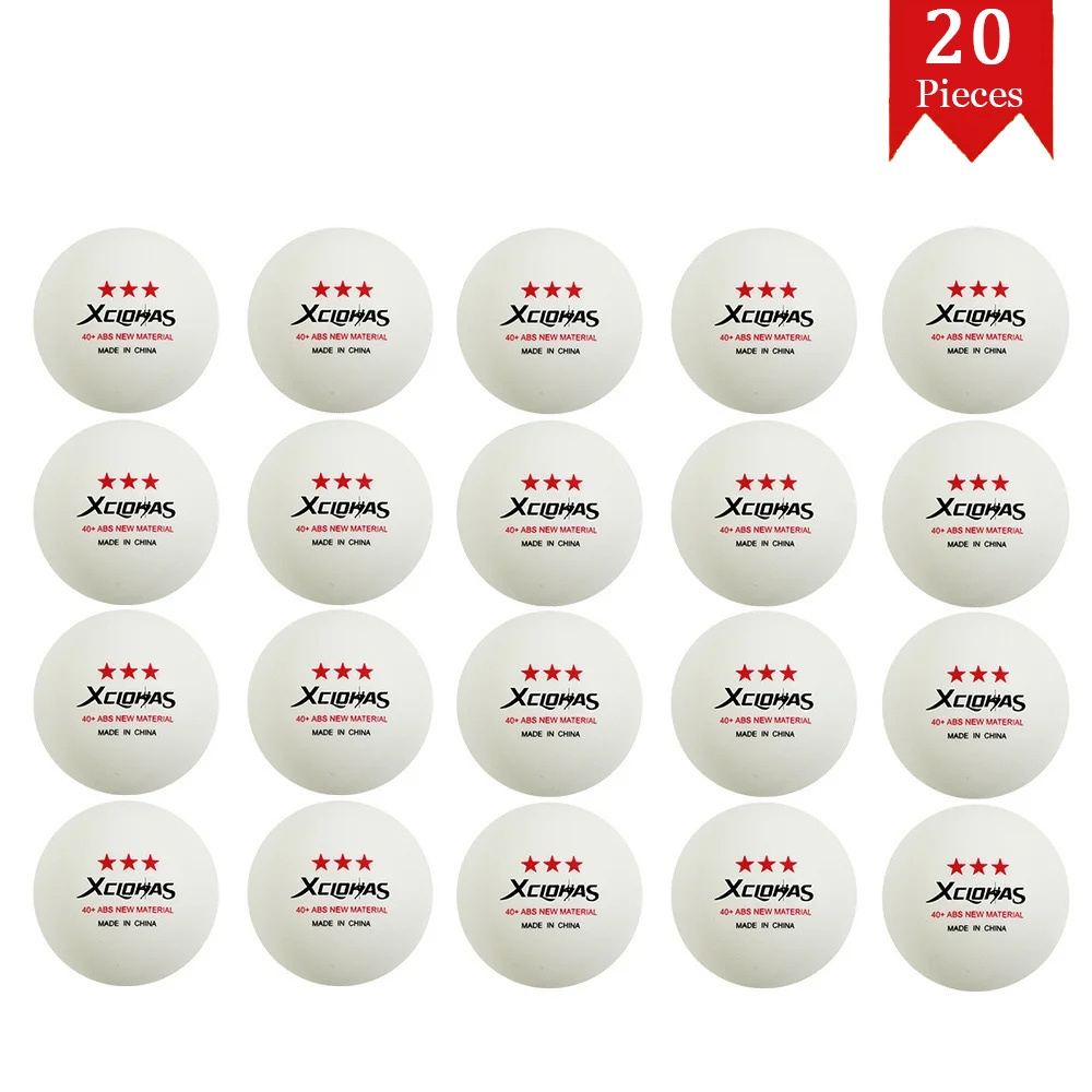 XCLOHAS 3 Star Table Tennis Ball Material ABS Plastic 10-100PCS Ping Pong Balls 40mm Training Table Tennis Ball: GRAY