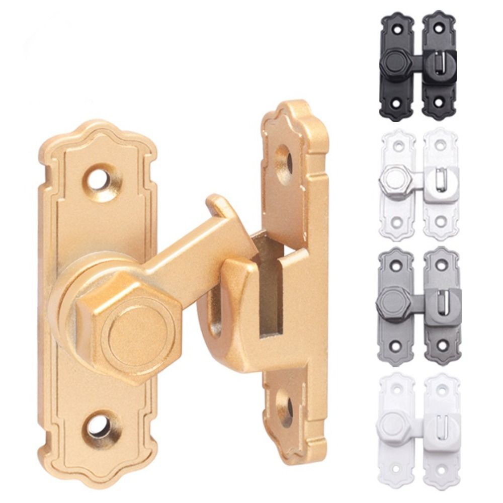 Protable Safety Sliding Door Catch Anti-theft Aluminum Alloy Door Bolts 90 180 Degree Door Buckle Kitchen Bedroom Bathroom
