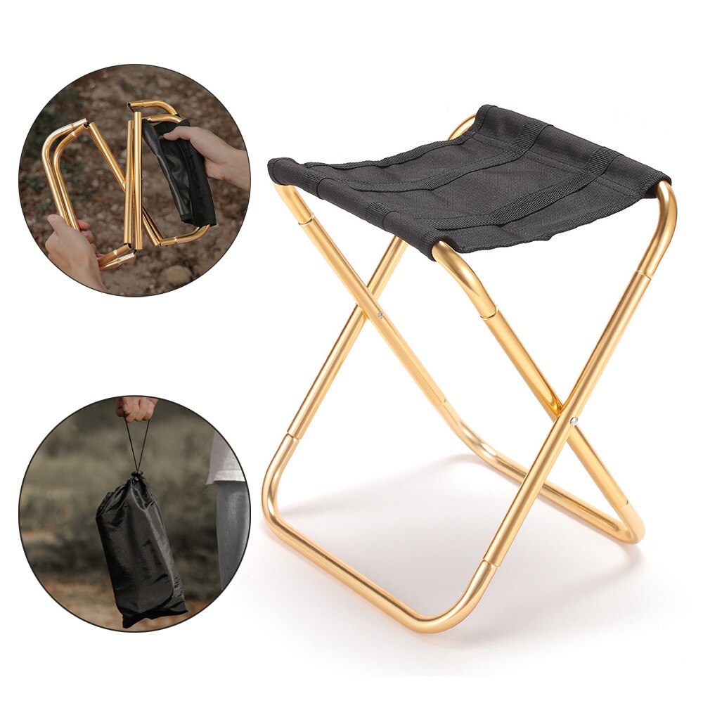 Chaise pliante Portable en alliage d&#39;aluminium, tabouret de Camping léger pour pique-nique pêche, chaise de pelouse Baech