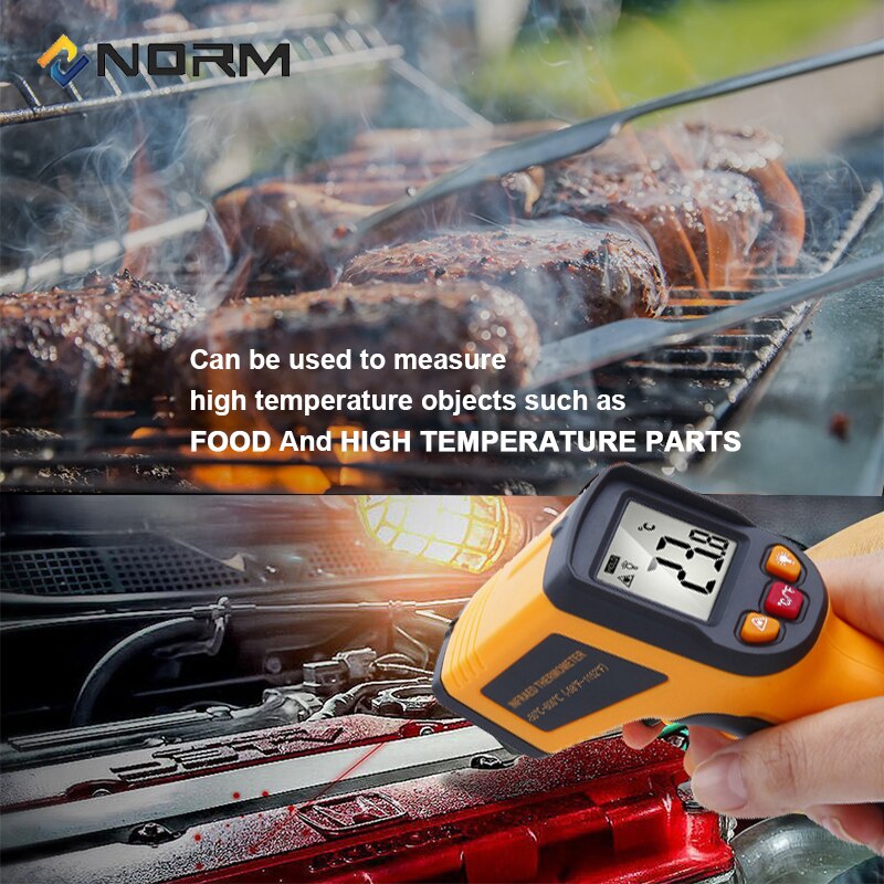 NORM 400 600 Centidegree infrared thermometer Non contact industrial and household digital Infrared Pyrometer
