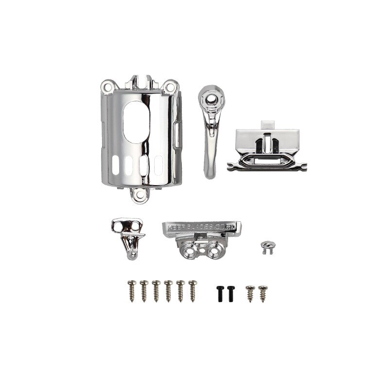 Pour wahl 8148/8591 Clipper modifié coquille tondeuse placage or dégradé couleur supérieure et inférieure couverture moteur couverture accessoires: Silver accessories