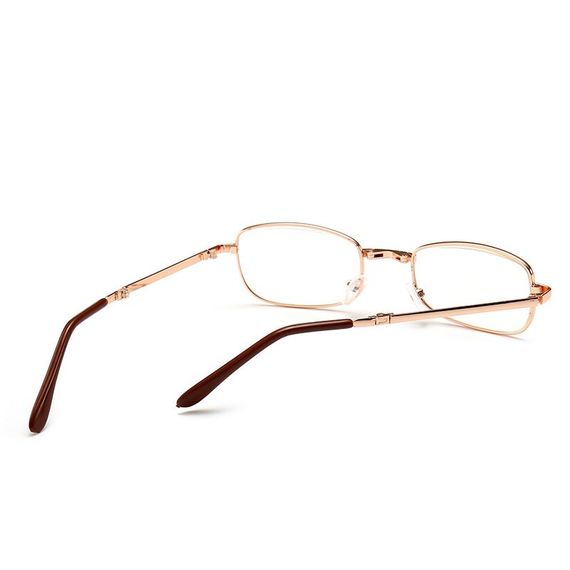 Oulylan opvouwbare leesbril dames heren metaal met etui hyperopiebril dioptriebril  +1.0 1.5 2.0 2.5 3.0 3.5 4.0