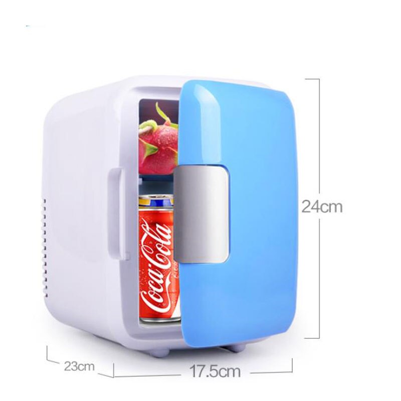 Mini nevera portátil para coche, refrigerador de viaje para el hogar, 12V, 220V, calentador automático, caja de refrigeración de doble uso para oficina, 4L