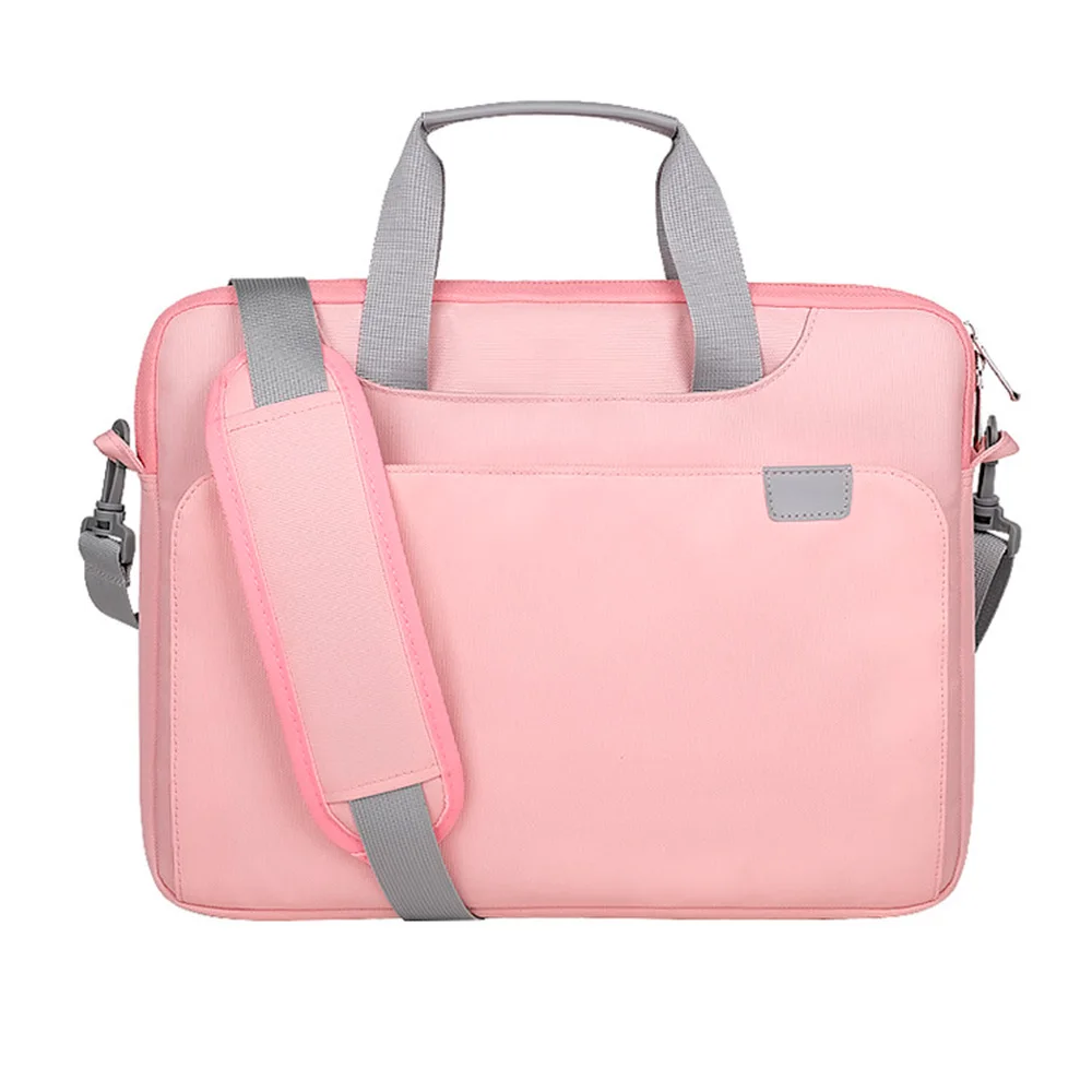 Laptop Shoulder Bags Case 14.1 15.6 17.3in Shoulder Notebook Bag for Macbook Air Pro M1 M2 Lenovo Dell Huawei Handbag Briefcase: 12" / Beige
