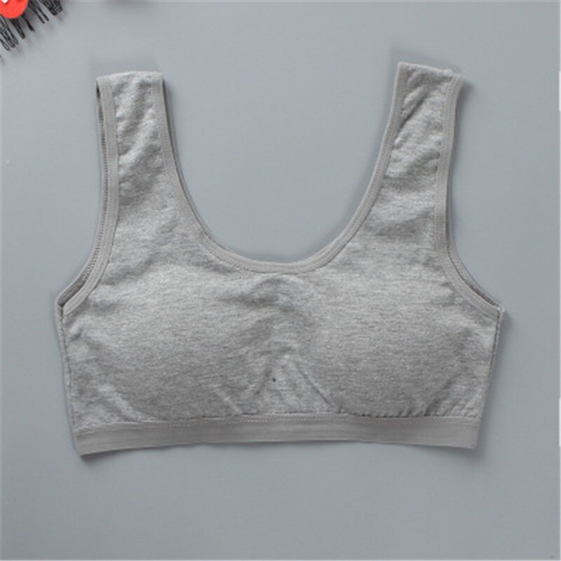 5 uds. Ropa interior para niñas adolescentes, ropa interior de algodón, Sujetador deportivo para adolescentes con almohadilla para el pecho, ropa interior para entrenamiento de pubertad chica