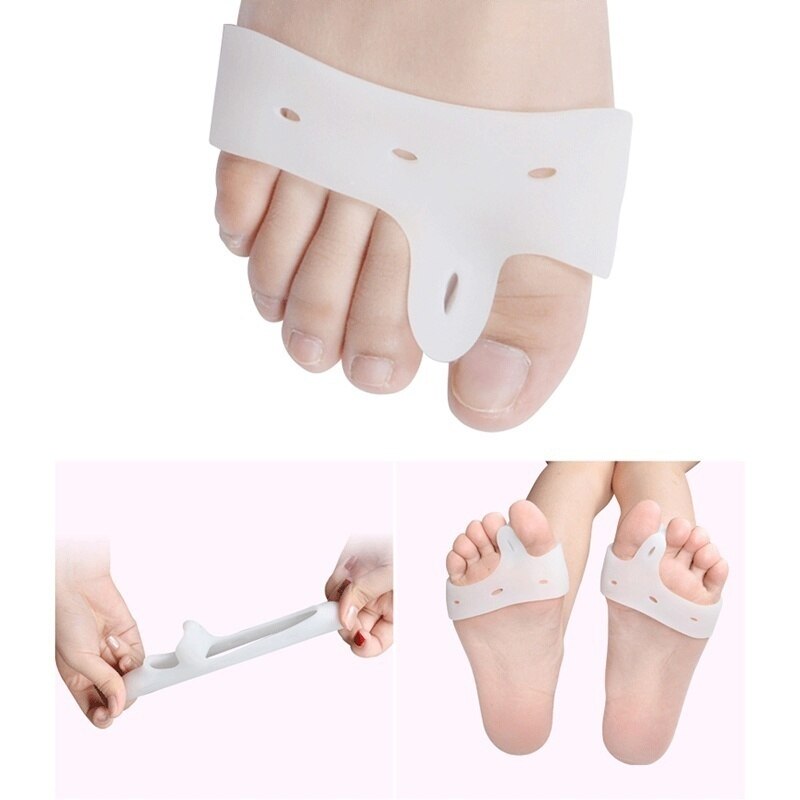 1 paar Siliconen Teen hallux valgus Scheidingsvellen Straighteners Bunion Relief Pads teen separator