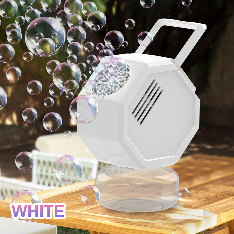 Bubble machine floor standing bubble machine toy outdoor wedding prop game children's toy without battery bubble water: WHITE