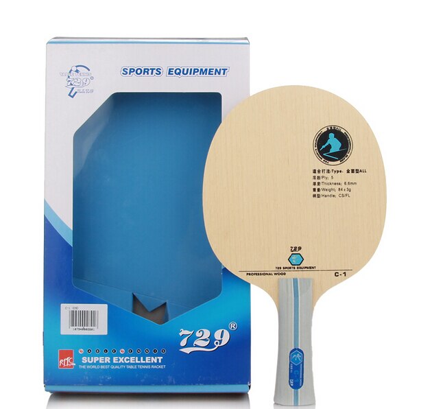 Originele 729 C-1 C1 (C 1) tafeltennis blade voor beginner en alle ronde speler tafeltennis rackets puur hout racket sport