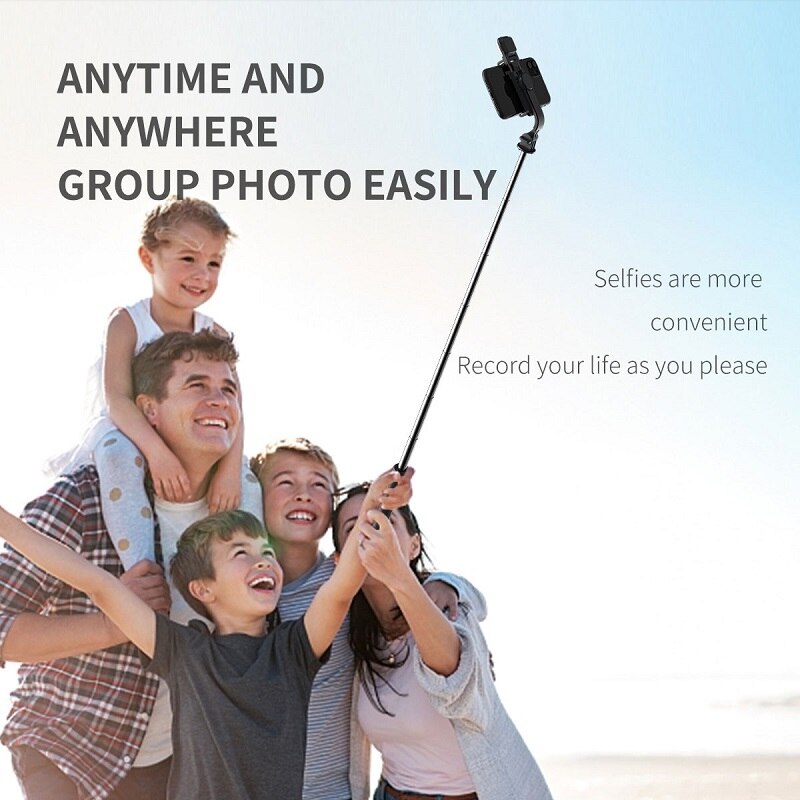 FGCLSY Bluetooth selfie stick with LED fill light mini tripod, expandable monopod For Android IOS