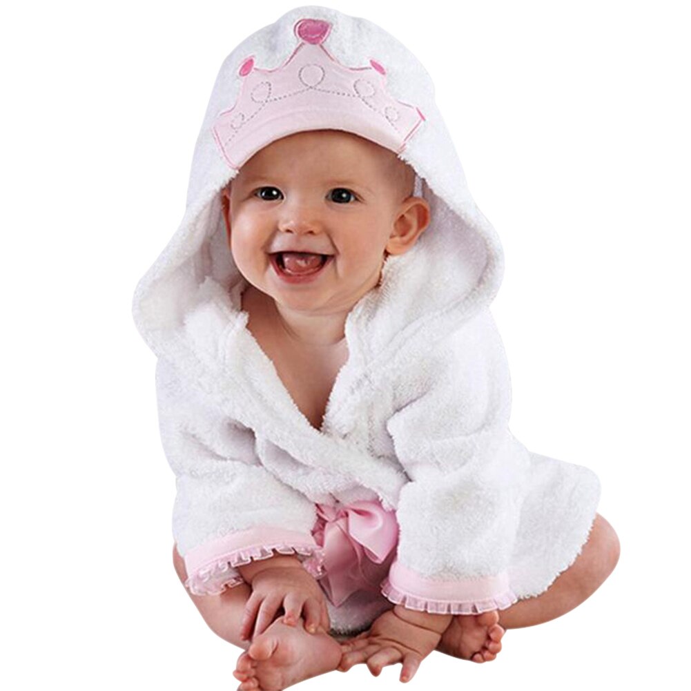 Bath Towel Blanket Bathrobe Night Gown Hooded Wrap Cute Soft for Children Baby M09: 130