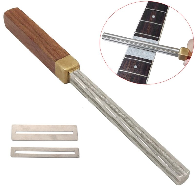 Lime de couronne de frettes de guitare, lime de bord de frette, outil arrondi d&#39;extrémité de frette, fente et lime à trois rayons, outils de frettes de guitare multifonctions