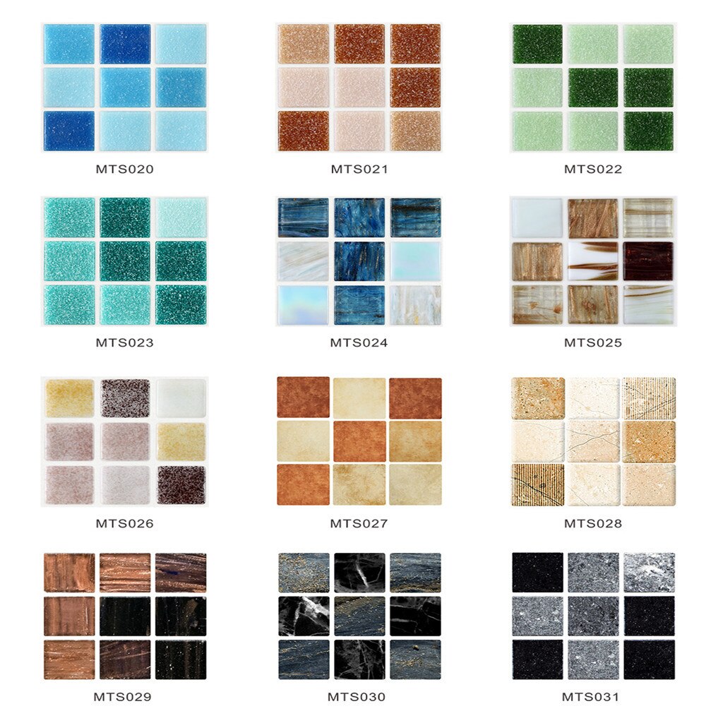 25# Tile Wall Sticker Kitchen Bathroom Decor Wall Stickers Waterproof Peel Stick Tiles Panel Waterproof Matte Tile Stickers