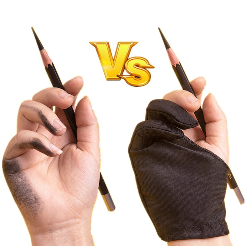 2 Finger artist glove for drawing kids Right Left Hand Artist Drawing for Writing Oil Painting Students Arts Lover Protection