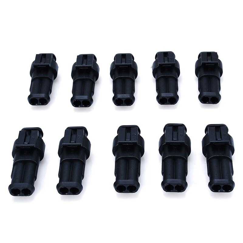 10pcs Two-Pin 2-Way Super Seal Car Boat Waterproof Male Female Electrical Connectors Plug Electrical Wire Superseal