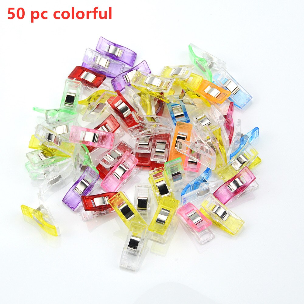 10/20/50Pcs Naaien Clips Plastic Clips Quilten Crafting Haken Breien Veilig Clip Diverse Kleuren Binding Clip opslag Clip: 50 pc