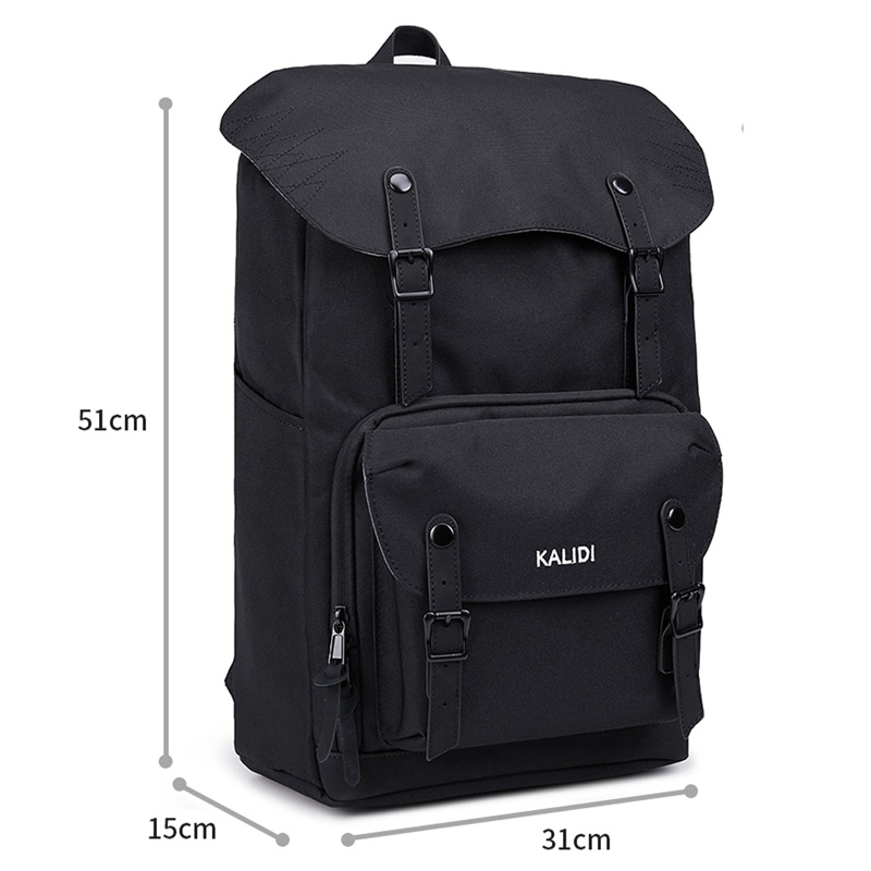 KALIDI mochila portátil 15,6-17,3 pulgadas para adolescentes bolsa de viaje de la escuela mochila informal de cuero 15-17 pulgadas mochila viajes mujeres hombres mochila mujer para hombres Mochila de computadora: 6063Black