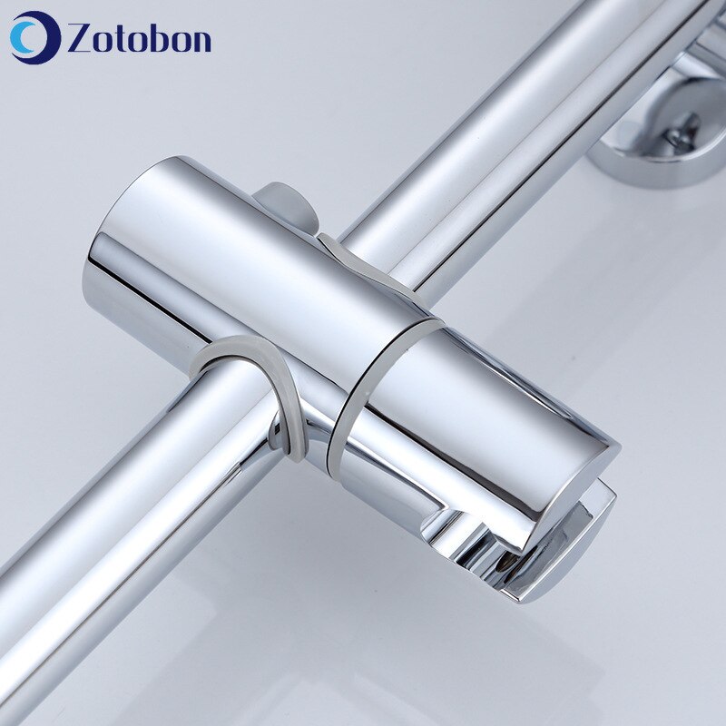 Stainless Steel Shower Sliding Bar Wall Mounted Shower Bar Bathroom Adjustable Lifting Slide Rail Sets