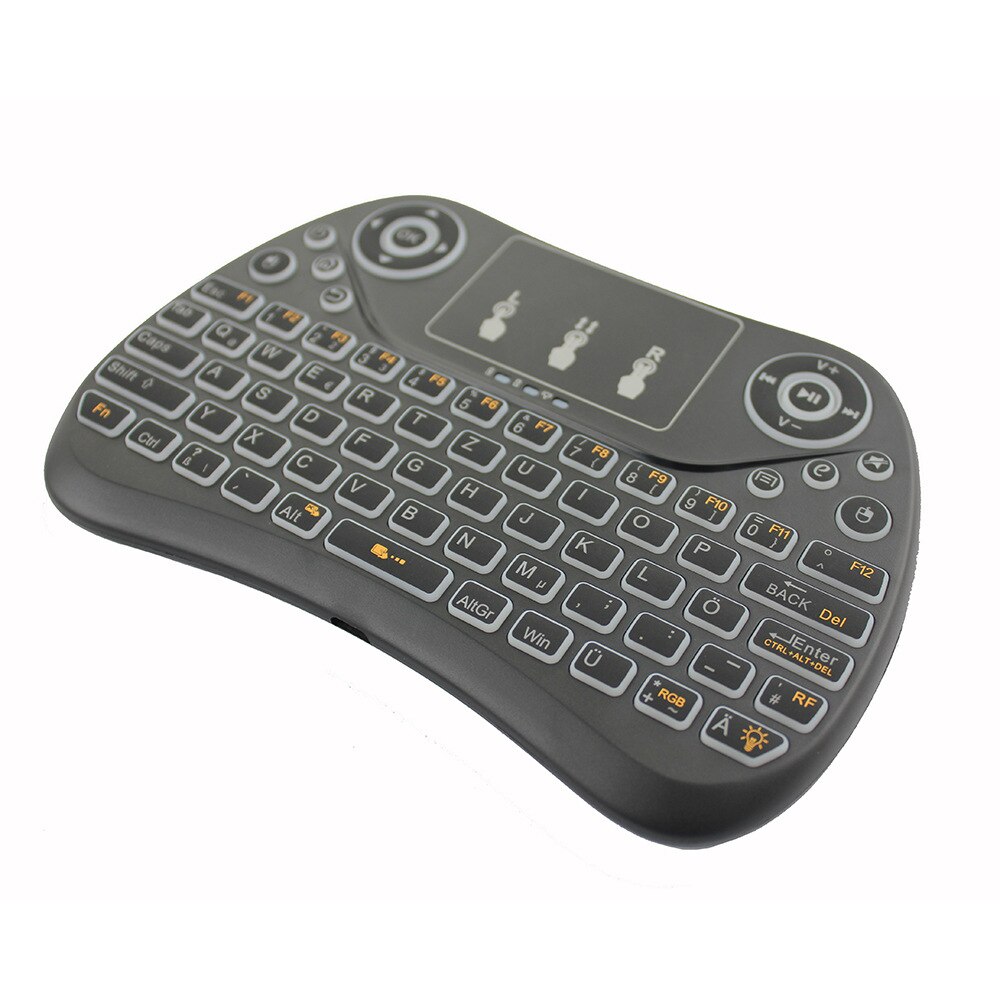 Bluetooth Colorful Backlight German Version T2C Mini Wireless Keyboard USB Port-Connection Computer Television