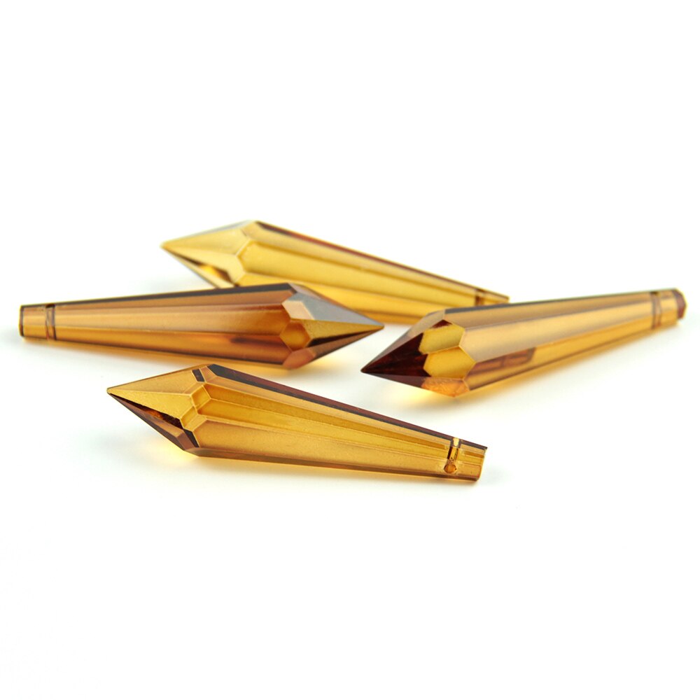 38MM/63MM/76MM de cristal de té Prisma de iluminación a cristales de vidrio de Icicle U gota colgante para venta: 63mm / 50pcs