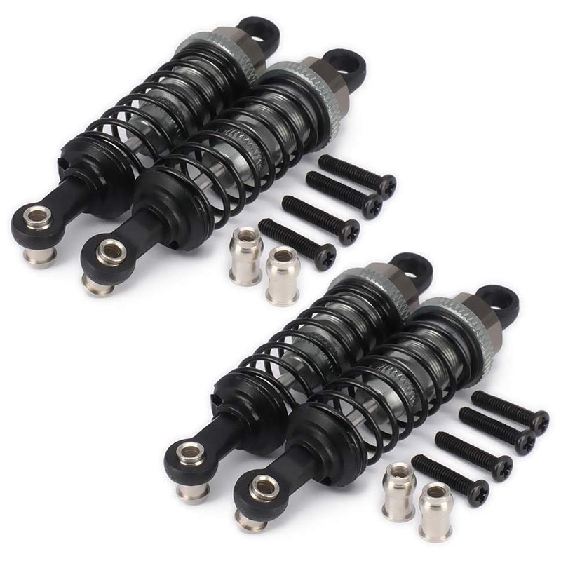 4Pcs Aluminum Shock Absorber Assembled Damper Replacement A949-55 for WLtoys 1/18 RC Car A959 A979 K929 A959-B A969-B A979B