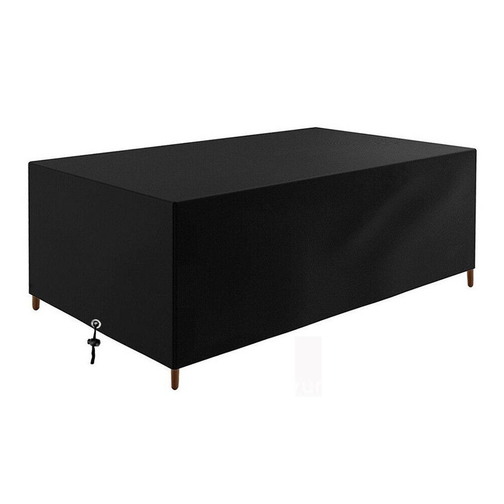 Trädgårdsmöbelöverdrag oxfordduk slitstark solljussäker vattentät trädgårdsmöbelskydd för rottingbord kubstol: 213 x 132 x 74cm