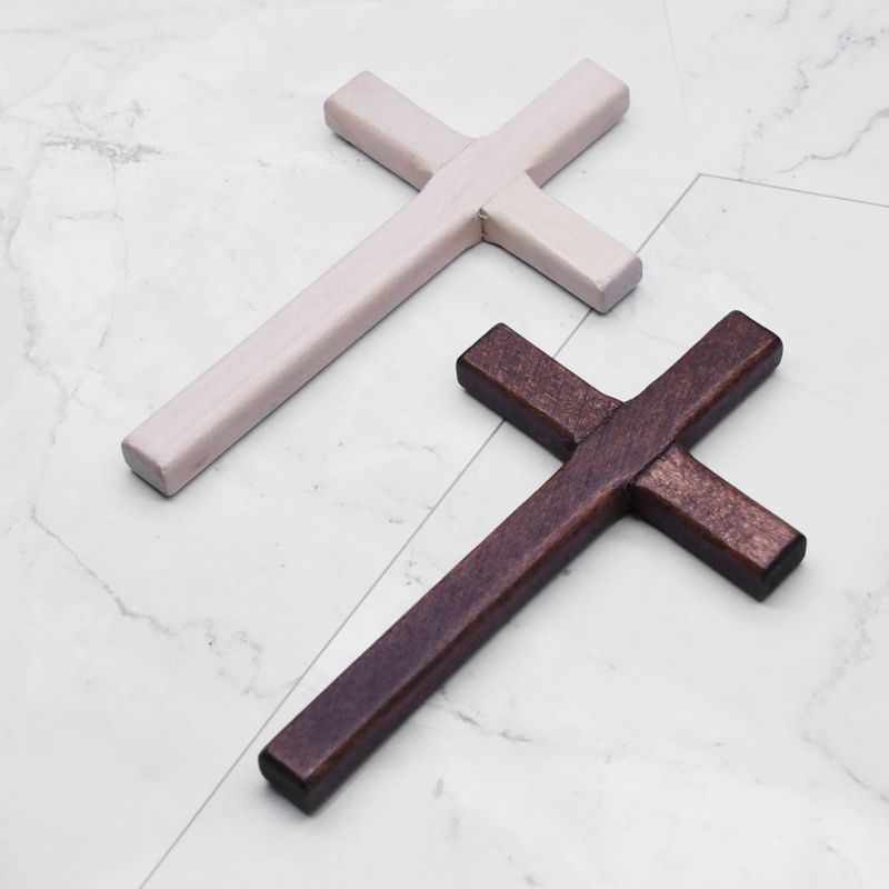 2 stücke Handgemachte Holz Kreuze Kruzifix Jesus Christus Ornamente Religiöse Anhänger