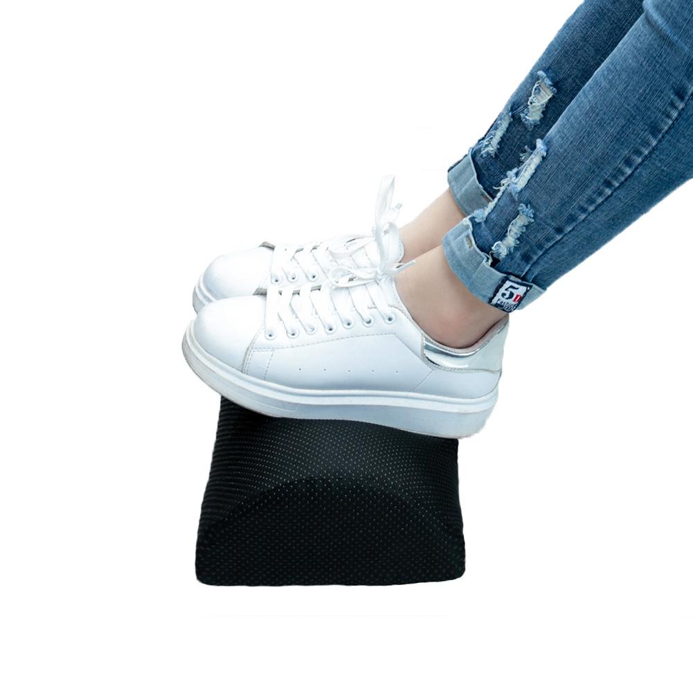 Portable Slowly Resilient Elastic Cotton Footrest Pillow Pad Home Office Footstool Cushion That For Under Desk Feet Tool