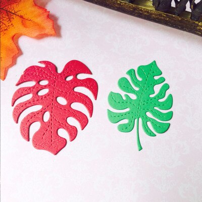 Leaf Embossed Carbon Steel Knife Die-cut Template Plant Knife Die DIY Greeting Card Scrapbook Decoration Making Crafts: 004 2pcs