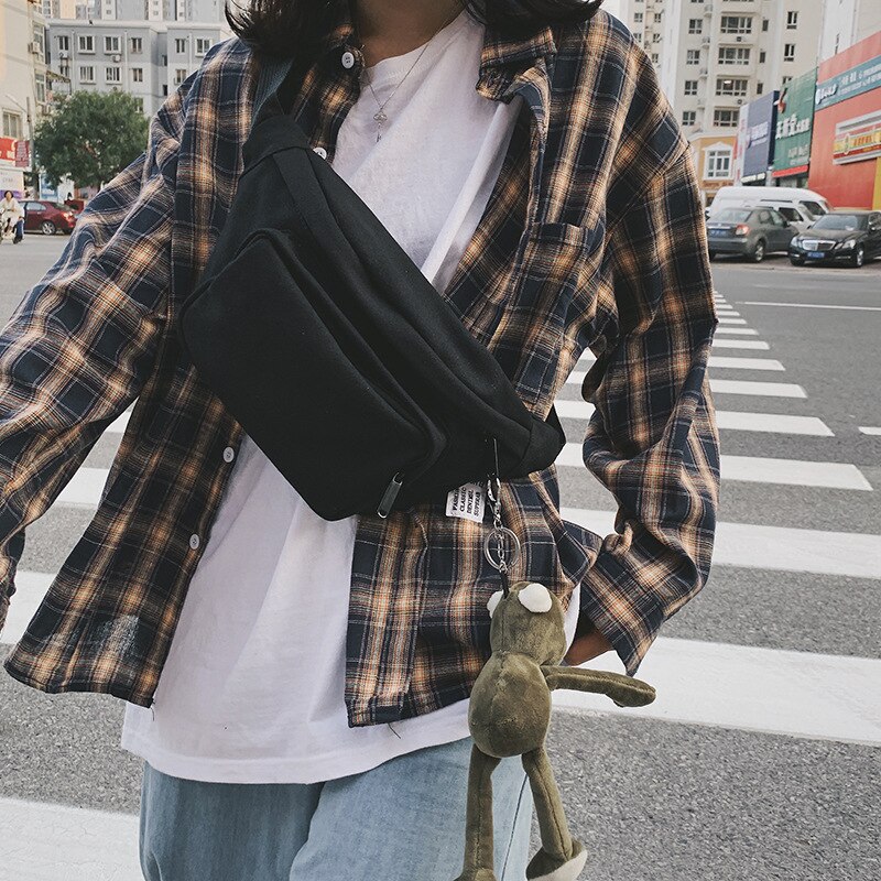 Excelsior saco da cintura das mulheres 2020 novo designer de lona fanny pacote moda viagem dinheiro telefone peito saco de banana feminino bum cinto sacos