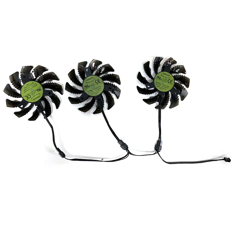 Ventilador para Gigabyte AORUS GTX 1060 1070 1080 G1 GTX 1070Ti 1080Ti 960 980Ti, , 3 unidades, T128010SU PLD08010S12HH 4PIN 78MM GTX1080 GPU: T128010SU