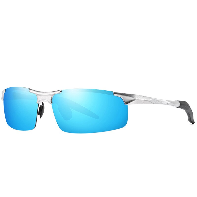 Zonnebril met aluminium magnesium montuur, gepolariseerde hd-veiligheidsbril voor bestuurders, outdoor strand surfbril, fietsbril, winddichte bril: C7