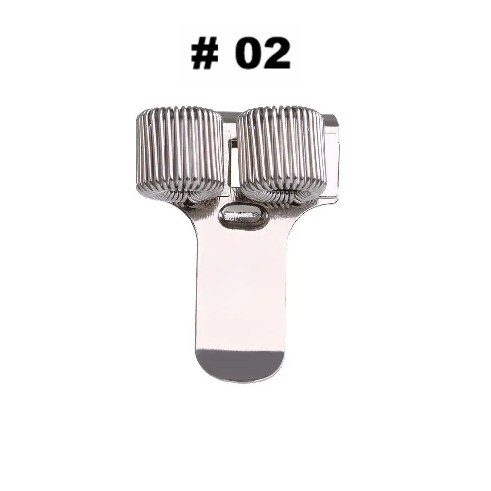 Porte-stylo à ressort en métal avec clip de poche, simple, double, triple trou, portable, médecins, infirmière, uniforme, fournitures de bureau, 1 pièce: Gris foncé