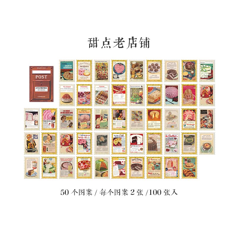 100pcs/lot Kawaii Stationery Stickers Post Diary Planner Decorative Mobile Sticker Scrapbooking DIY Craft Sticker: tiandianlaodianpu