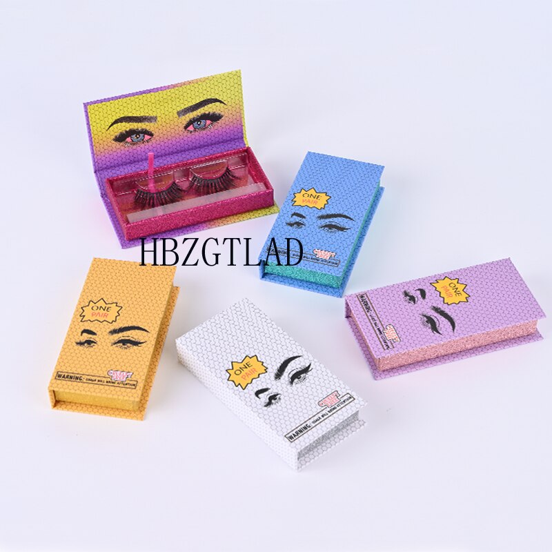 Eyelash Packaging Box 10/30 Pairs Empty Lash Packaging with Tray Rectangle Case 25mm Mink Lashes Box Eyelashes Package