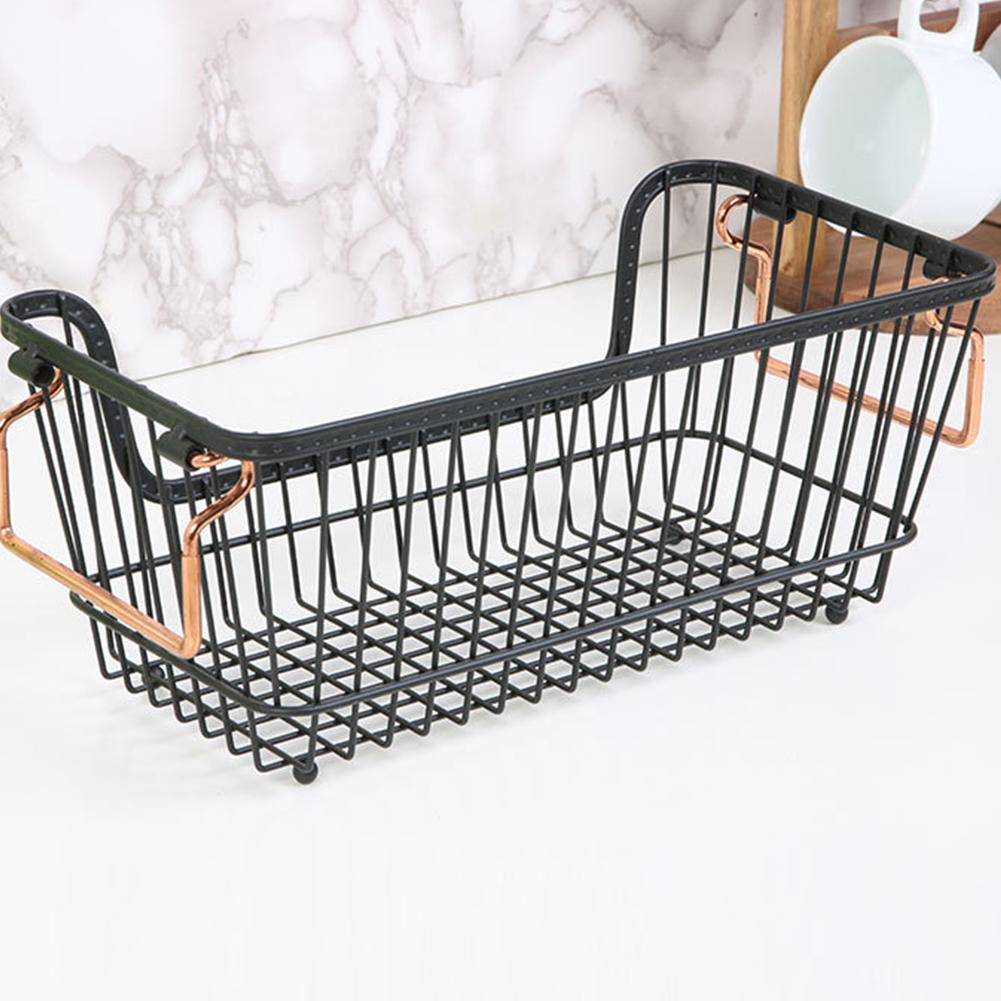 Kitchen Wall Mounted Storage Basket Spice Rack Fruit Drainer Organizer Dish Drying Shelf Container