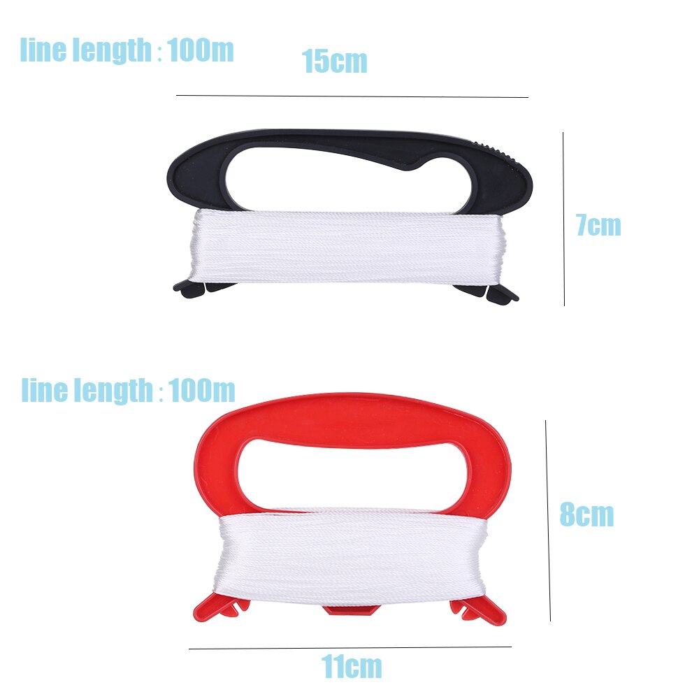 100m flyvende drage linje d form plast polyester hvit drage linje bord flyvende drager linje flyvende drage tilbehør