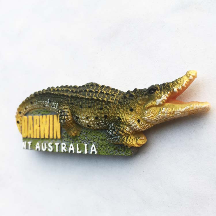 Australia Northern Territory Darwin Crocodile Park Tourist Souvenir Magnetic Fridge Magnet