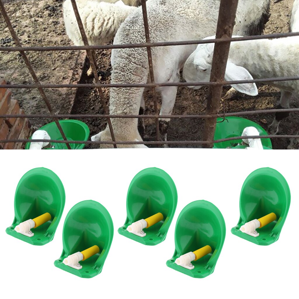 5 Pieces Plastic Automatic Waterer for Horses, Cows, Goats and Other Live Stock Suits for 20mm Pipe