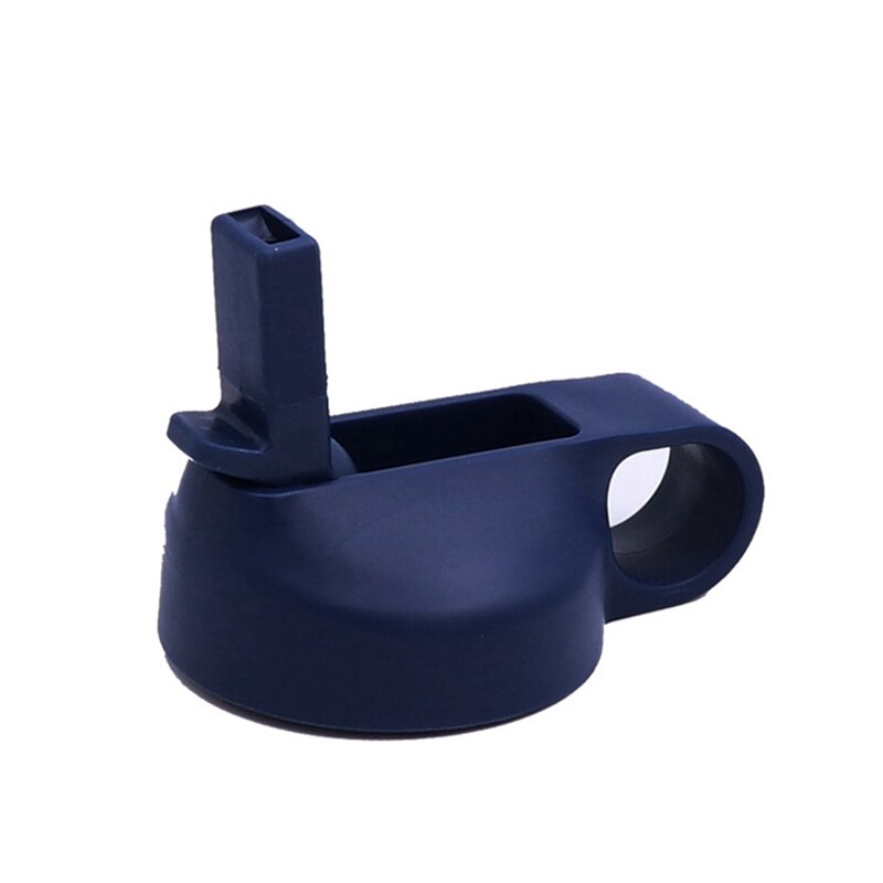 Draagbare Stro Flip Deksel Cap 12-64Oz Brede Mond Fles Water Beker Deksel Roestvrijstalen Thermoskan Universele voor Hydro Kolf: Navy blue