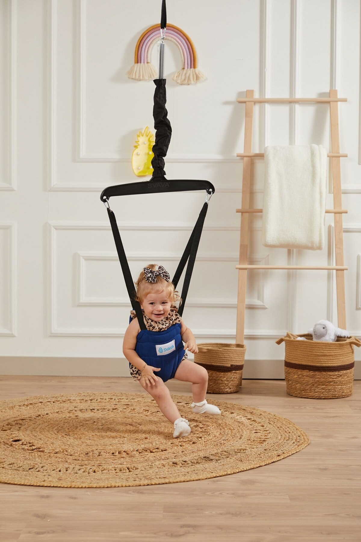 Baby Stuiterende Lente Flexibele Swing Met Riem En Veilig Moeder Producten Meisjes Jongens Kind Accessoires Loophulp