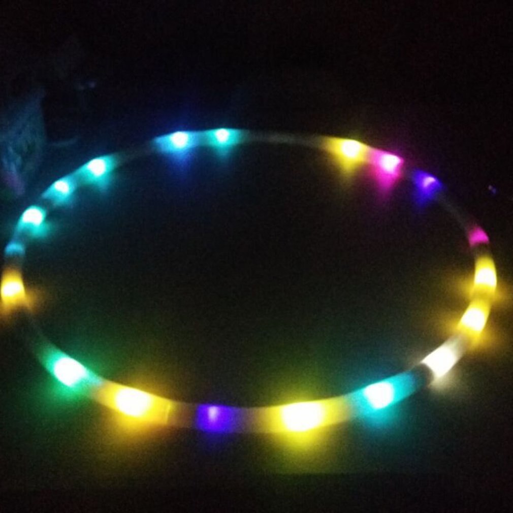 LED Colorful Fitness Circle Performing Arts Abdominal Fat Loss Light Fitness Crossfit Foldable Sport Hoop Gym Fitness Equipments